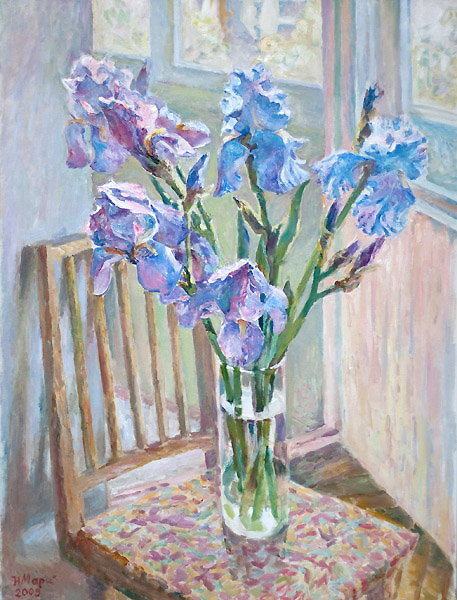 Голубые ирисы