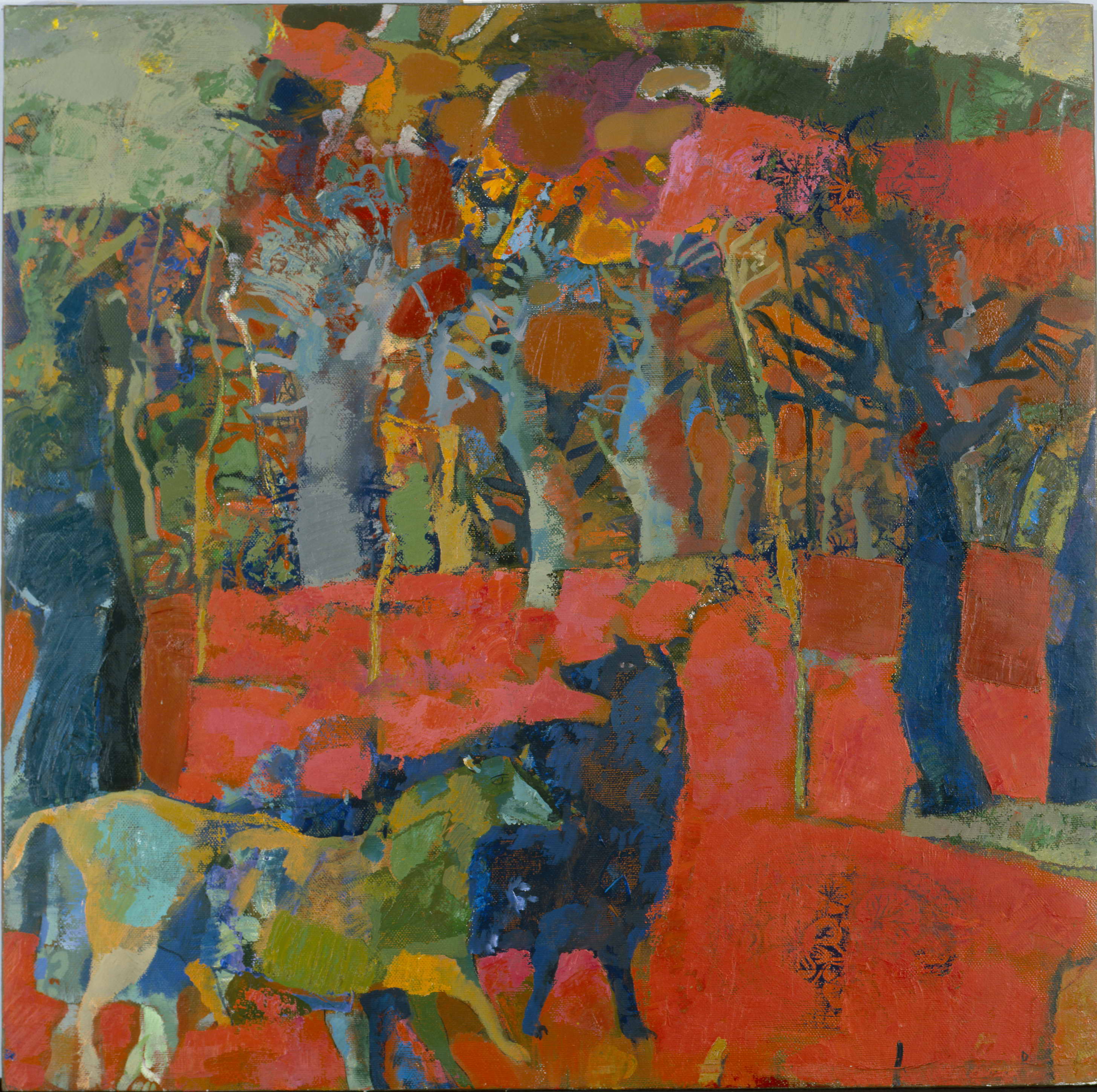 Прогулка в карсном лесу,2000,хм,100_100